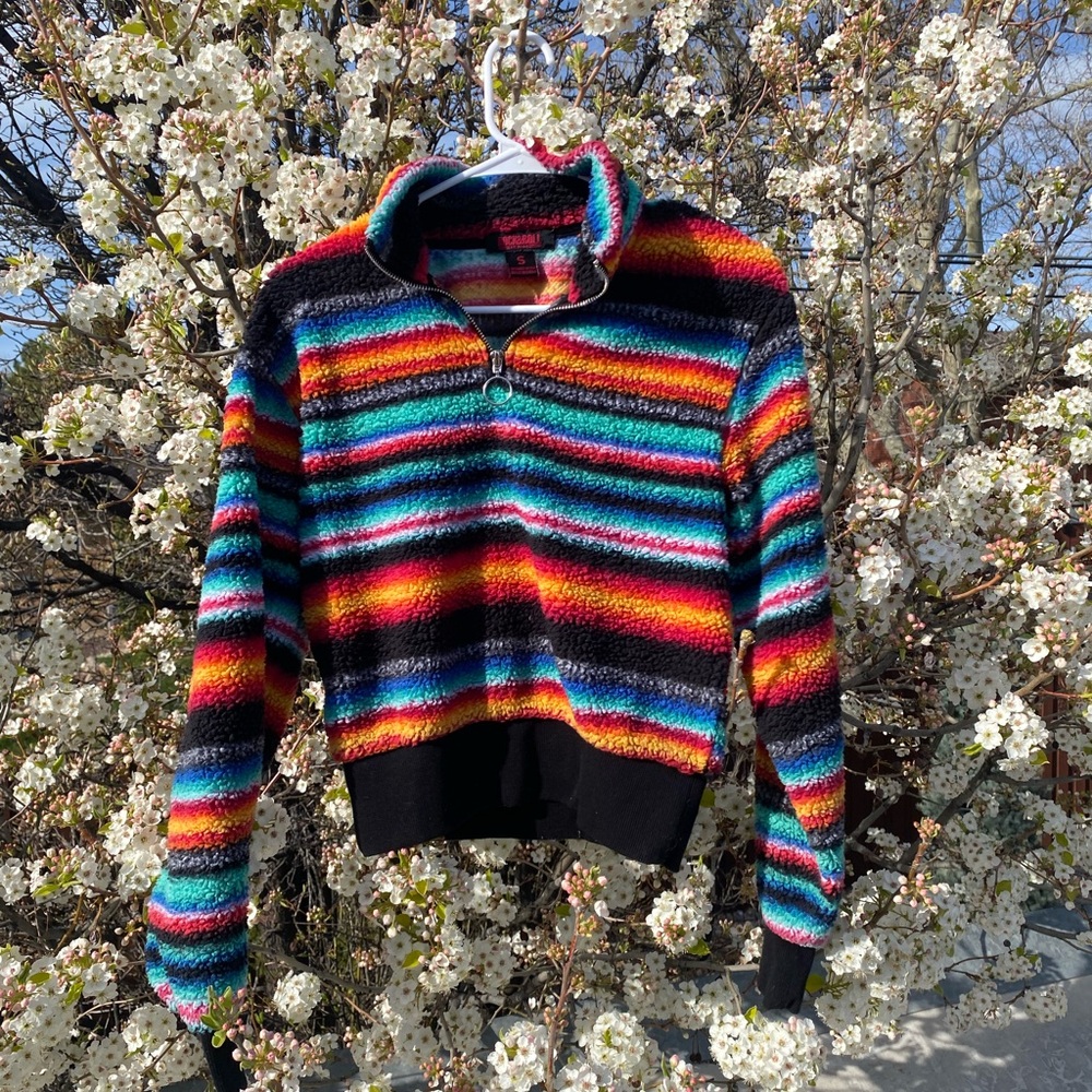 Quarter Zip Striped Sweater